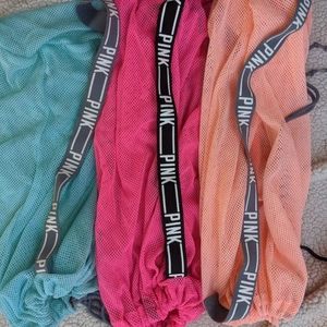 PINK MESH LAUNDRY BAGS